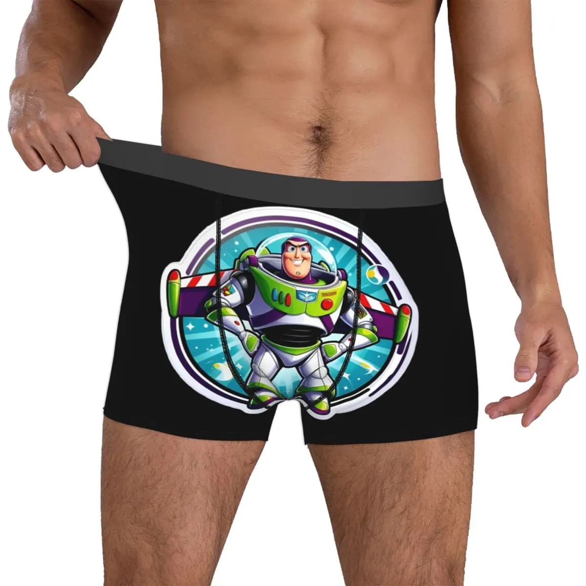 Custom Toyes Anime Storyes Intimo da uomo traspirante Buzz Lightyear Boxer Briefs Pantaloncini Mutandine Morbide mutande per uomo