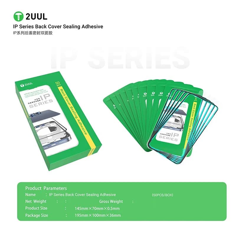 2UUL (5 pezzi/confezione) Adesivo sigillante per cover posteriore per telefoni cellulari serie iP14-17