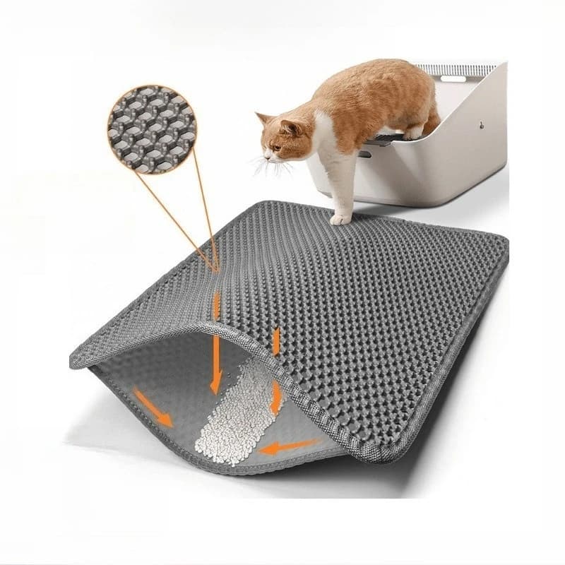 Tappetini per gatti EVA a doppio strato per animali domestici Tappetino per lettiera per gatti antiscivolo impermeabile adatto per lettiera per gatti Accessori per gattini