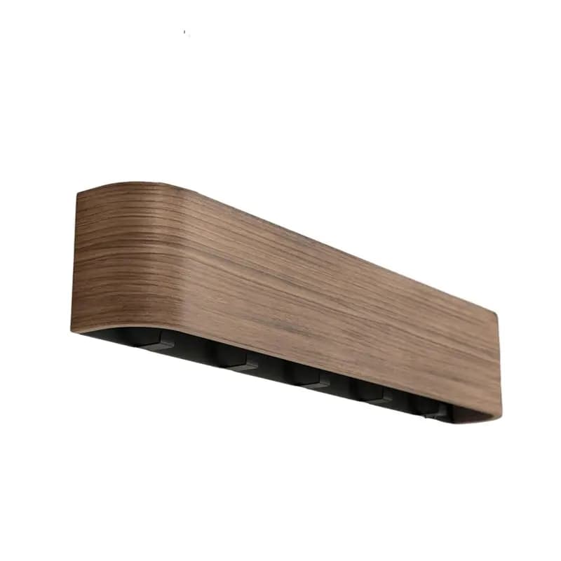 AT69 - Appendiabiti da parete con gancio - Portachiavi moderno Ganci da ingresso in legno con ripiano per corridoio cucina camera da letto