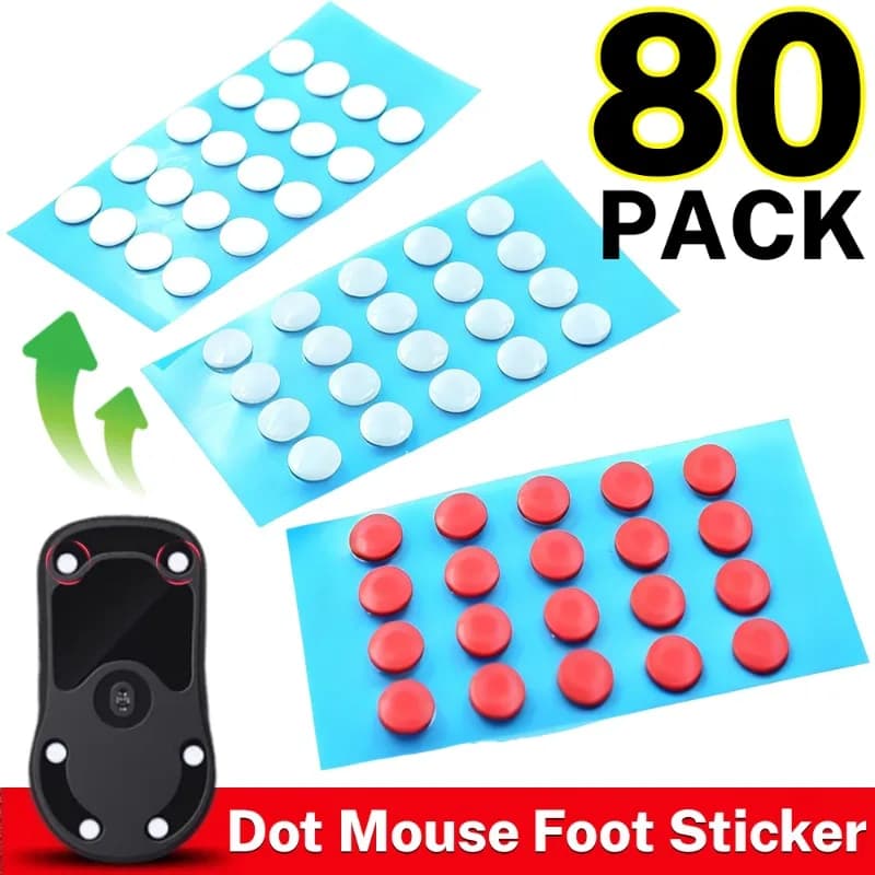 20-80PCS Piedini per mouse universali Punti arrotondati Adesivi Versione ghiaccio Mouse Pattini Piedi Adesivi 6mm 7mm per G1/MX300/100//M210/M-18