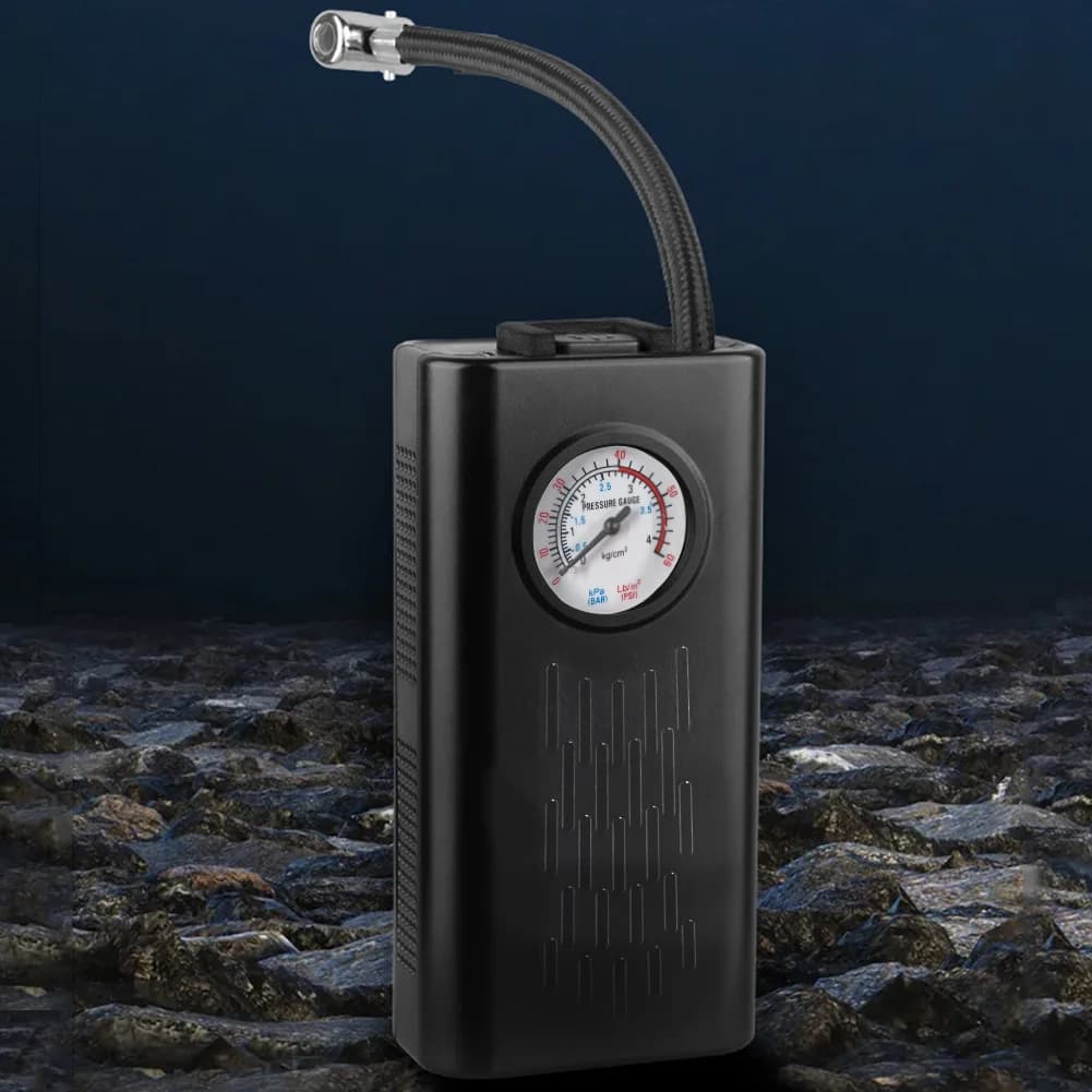 Pompa d'Aria Portatile USB Ricaricabile, Gonfiatore per Pneumatici Moto, Pompa Multifunzionale Portatile per Moto, Auto e Biciclette