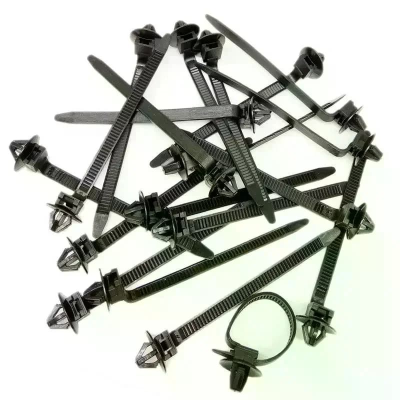 10-20 Pezzi Fascette stringicavo in nylon nere per auto, fermacavi a pressione, clip per cablaggio, organizer per cavi auto