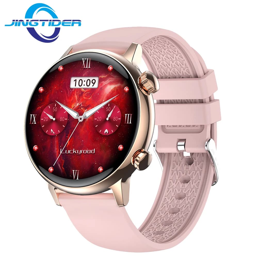 HK39T Smartwatch da Donna con Schermo AMOLED Retina da 1,19 Pollici, Vetro Zaffiro, Chiamate Bluetooth, Impermeabile IP68