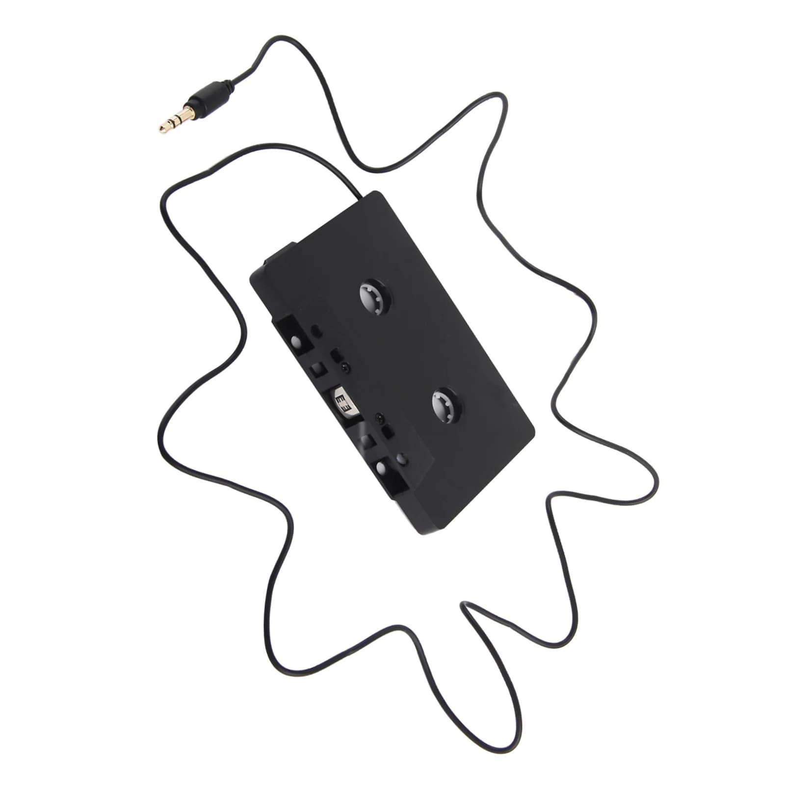 Adattatore audio per auto da 3,5 mm per smartphone, convertitore da MP3 a autoradio con cavo da 1 m per lettore MP3, MP4, CD