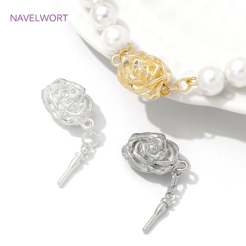 Connettori per bracciali in ottone placcato oro 14K, chiusure per gioielli, accessori per la creazione di collane fai da te, connettori e chiusure.