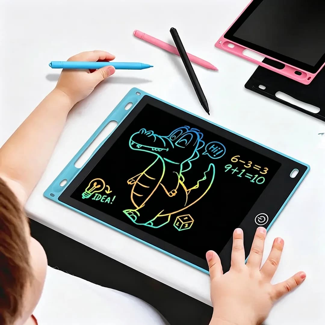 Tavoletta LCD per scrittura e disegno, tablet elettronico LCD per bambini e bambine, tablet con schermo colorato, lavagna per scrittura, regalo educativo di Natale e compleanno, lavagna didattica per bambini in età prescolare, giocattolo educativo elettronico, schermo colorato ad alta definizione con display nitido, cancellazione con un solo tocco per un facile utilizzo, che consente ai bambini di disegnare e scrivere con più divertimento