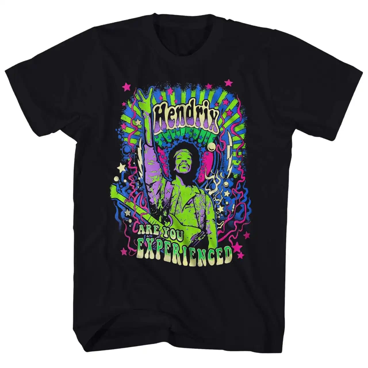 T-shirt con ritratto artistico di Jimi Hendrix, musicista rock, t-shirt con grafica in cotone 100%, top streetwear estivo per uomo e donna