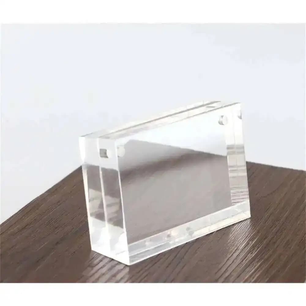60*90mm cartellino del prezzo nome carta display acrilico immagine magnetica cornice per foto declino scrivania cartello cornice blocco pubblicitario etichetta espositore