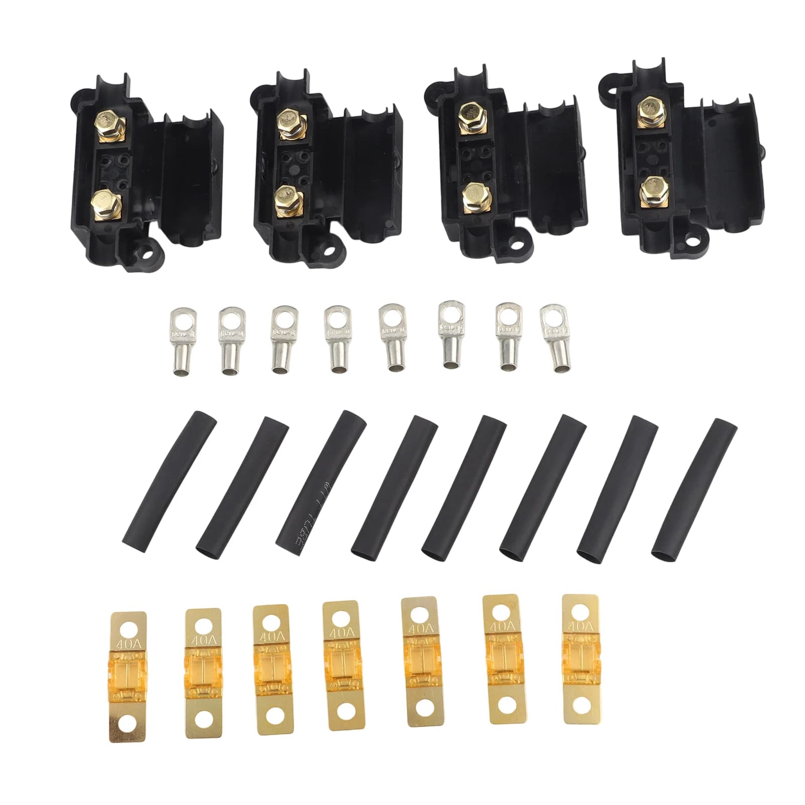 Kit Fusibili MIDI 40A con Portafusibili 4 ANS e 7 Fusibili da 40 AMP per Scatola Fusibili Auto Redarc BCDC a Doppia Batteria, Accessori Auto