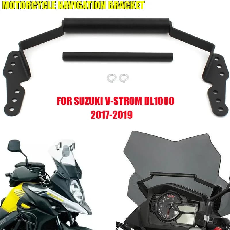 Motorcycle Mobile Phone GPS Plate Bracket Stand Holder Phone Support Fit For Suzuki V-Strom DL1000 2017 2018 2019 2020 2021-2023