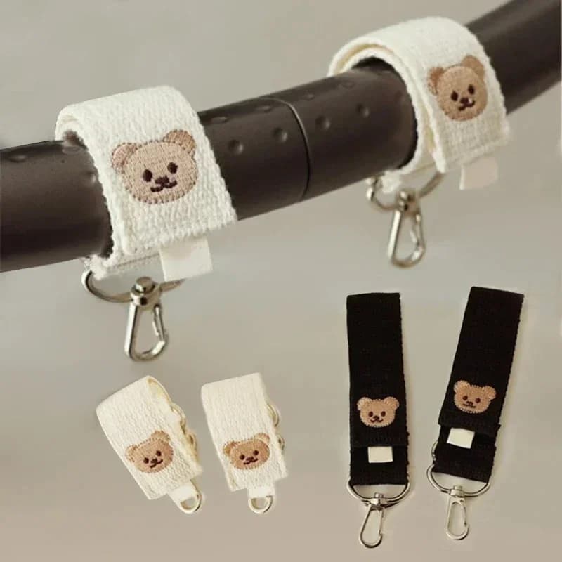 Ganci per passeggino (2 pezzi) per appendere borse mamma, accessori per passeggino, clip per carrozzina, ganci per borsa passeggino, borse fasciatoio, monopattini