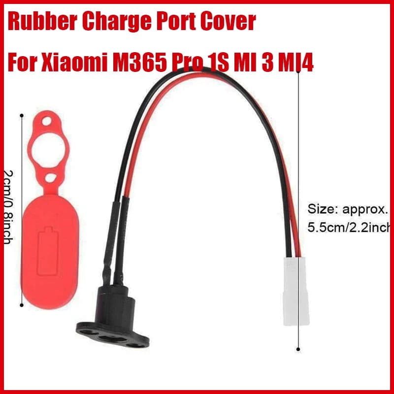 Copertura della porta della linea del caricatore di carica in gomma per Xiaomi M365 Pro 1S MI 3 MI4 Parte del cappuccio di protezione dell'interfaccia di alimentazione dello scooter elettrico