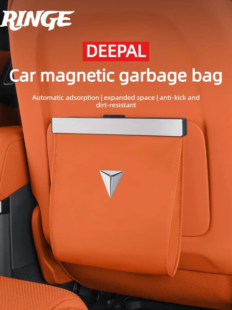 For Deepal S07/SL03/L07/S05/G318 Car Trash Bag Magnetic Adsorption Trash Can Interior Waste Bin Car Accessories