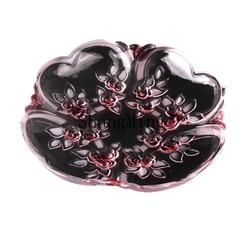 PYH Set di piatti per frutta in vetro cristallo Flevenz a forma di fiore di prugna, vaso per frutta secca, ornamento per la casa, idea regalo