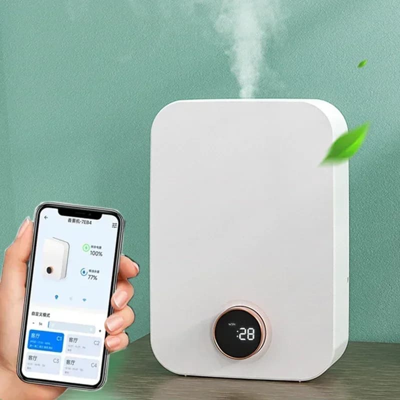 Water-Free Essential Oil Diffuser Professional Fragrance Nebulizing Diffuser Machine Scent Air Machine with LED Screen for Home