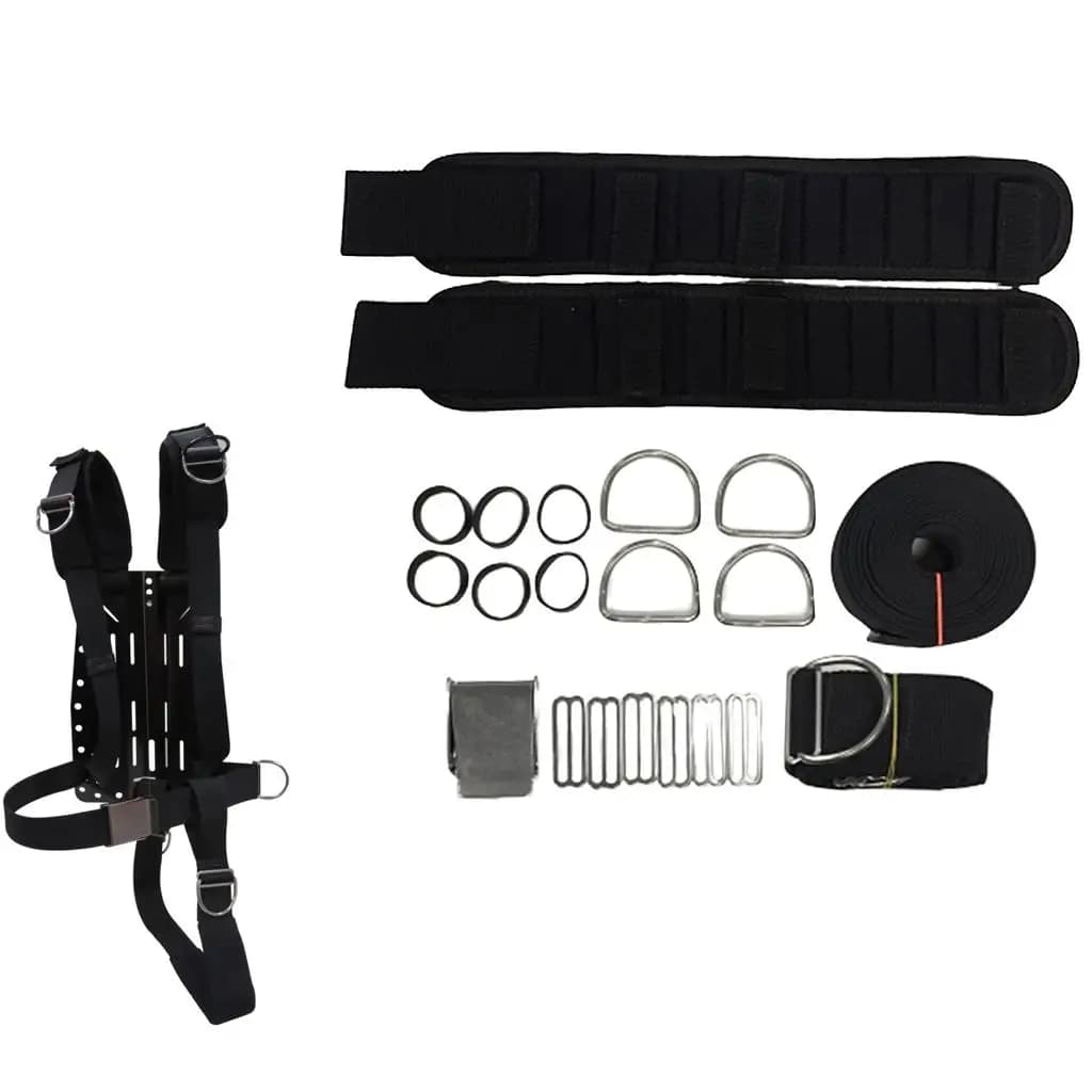 Set of Dive BCD Belts, Shoe Belts and Bearings with D Rings for Snorkeling Equipment