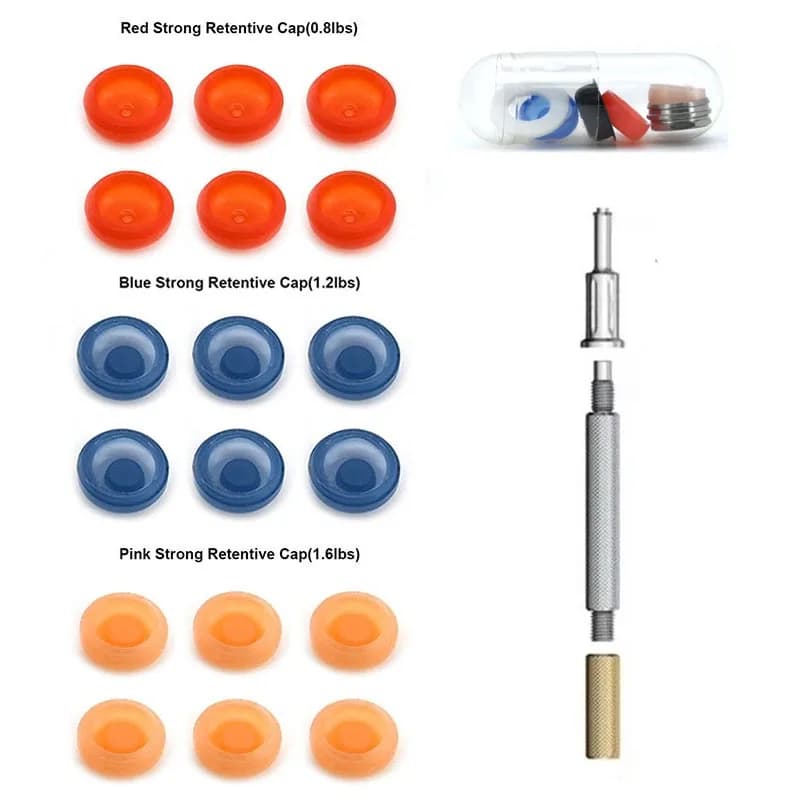 Accessories for Dental Localizers Complete Set Retention Caps for Universal Plants Extraction Localization Tool for Inserts
