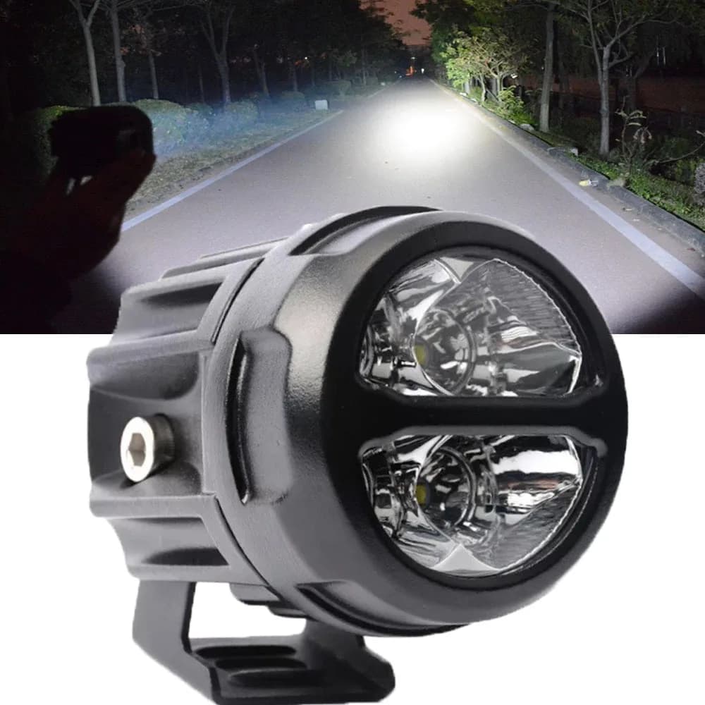 1 pz moto nebbia guida luci a LED 4000LM 4 pz chip ad alta potenza Spot luce di lavoro per ATV Scooter Cafe Racer Honda Yamaha.