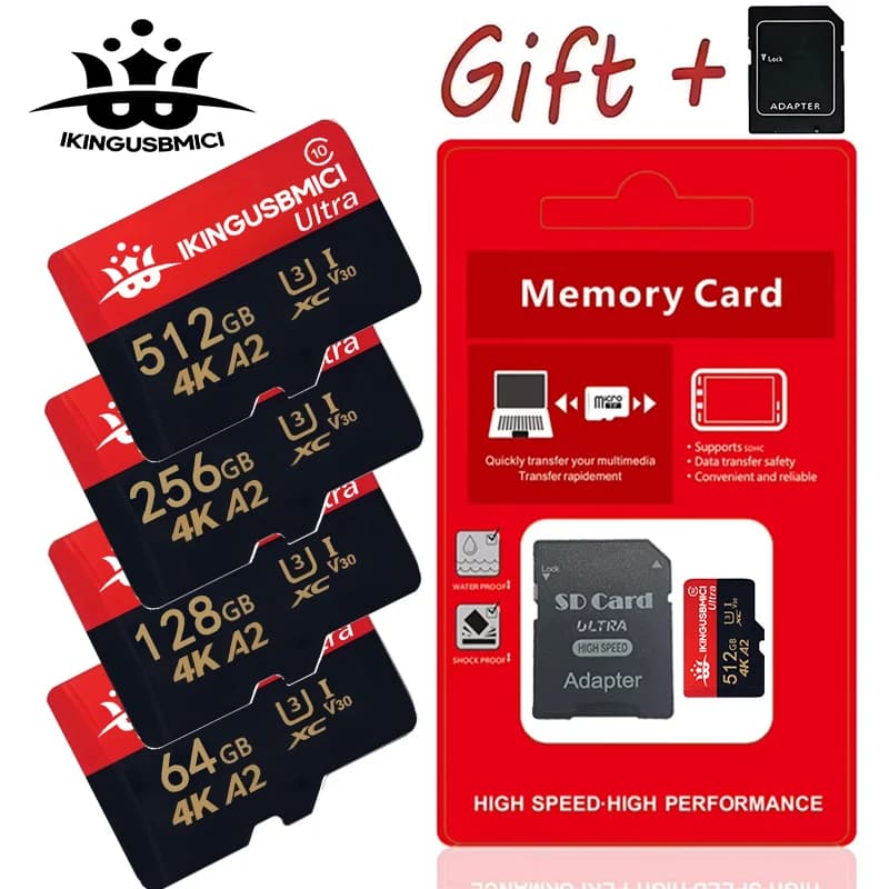 V30 U3 High Speed Memory Card 32GB 64GB 256GB Flash UHS-3 Micro Mini SD Card For 4K HD Camera/TV/Nintendo Switch/Gopro UAV