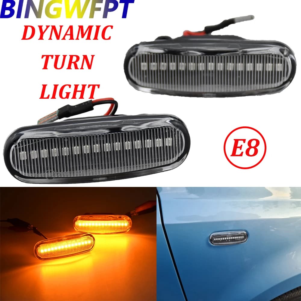 1 paio di indicatori di direzione dinamici a LED per Fiat Panda 169 Grande Punto Inkl Evo Doblo Fiorino Linea Idea