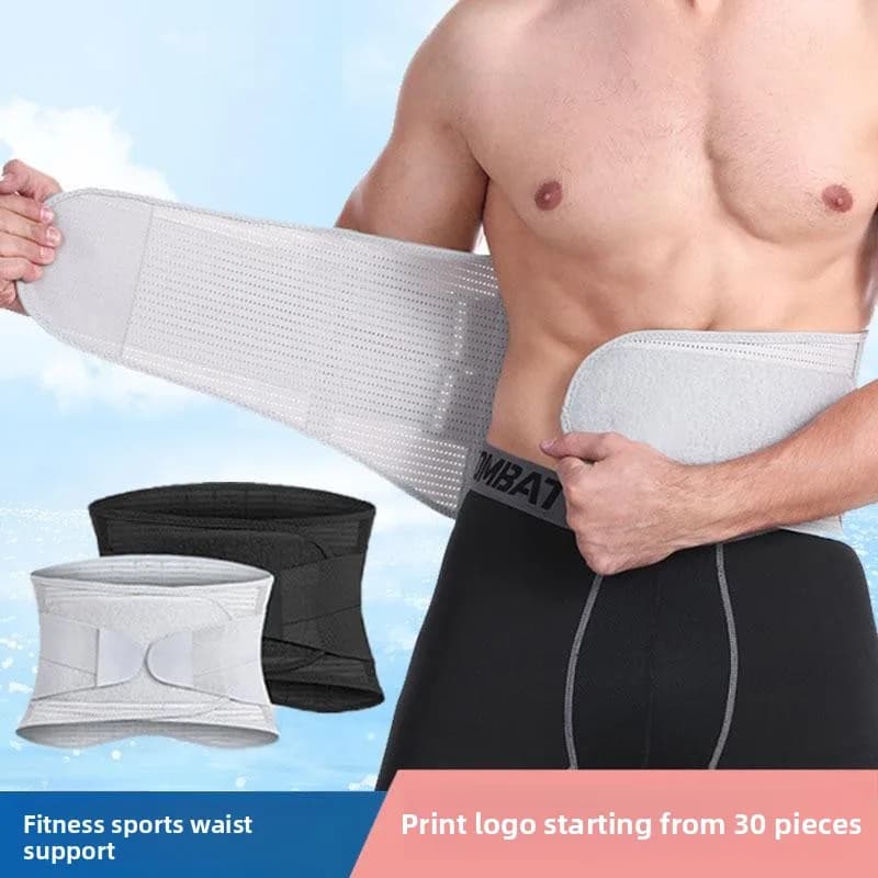 Cintura di Supporto Lombare Traspirante per Fitness, Protezione Sportiva per Squat, Supporto per Flessioni Profonde dei Ginocchia, Assorbimento del Sudore