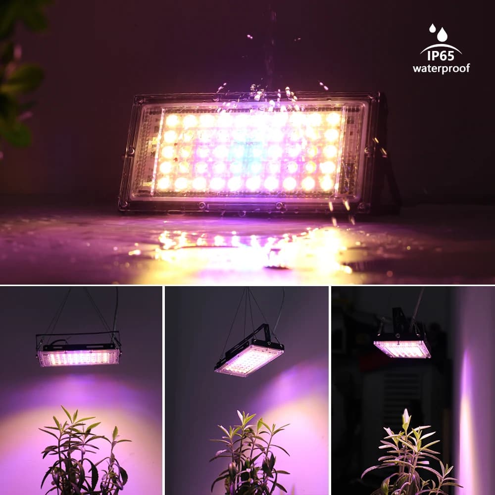 Lampada LED per Coltivazione Idroponica 50W 220V, Luce a Spettro Completo per Serra, Semi, Fiori e Crescita di Piante Idroponiche