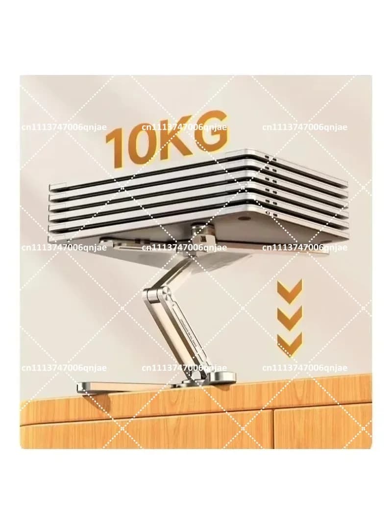 Foldable Aluminum Alloy Laptop Stand Rotating Desktop Height Adjustable Folding Cooling Stand for Gaming