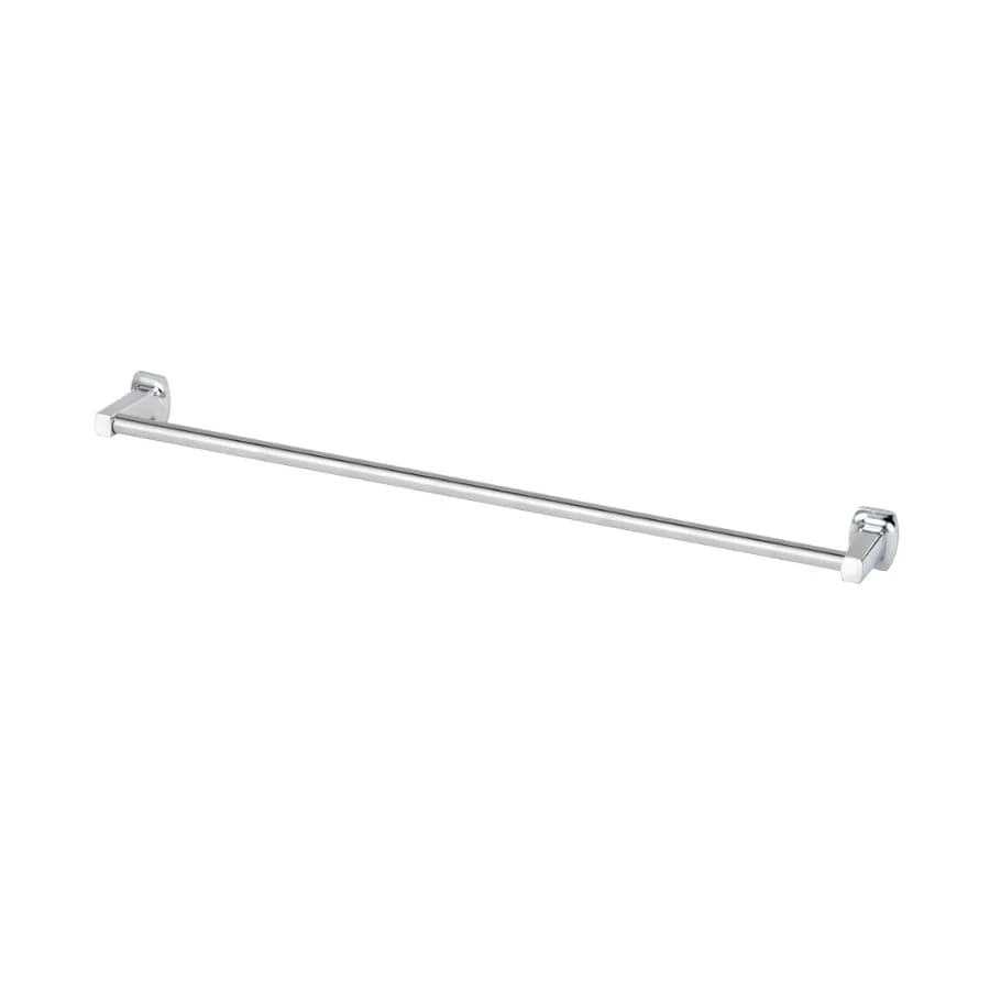 24" Square Style Wall Mount Steel Towel Bar Chrome Finish Horizontal Orientation