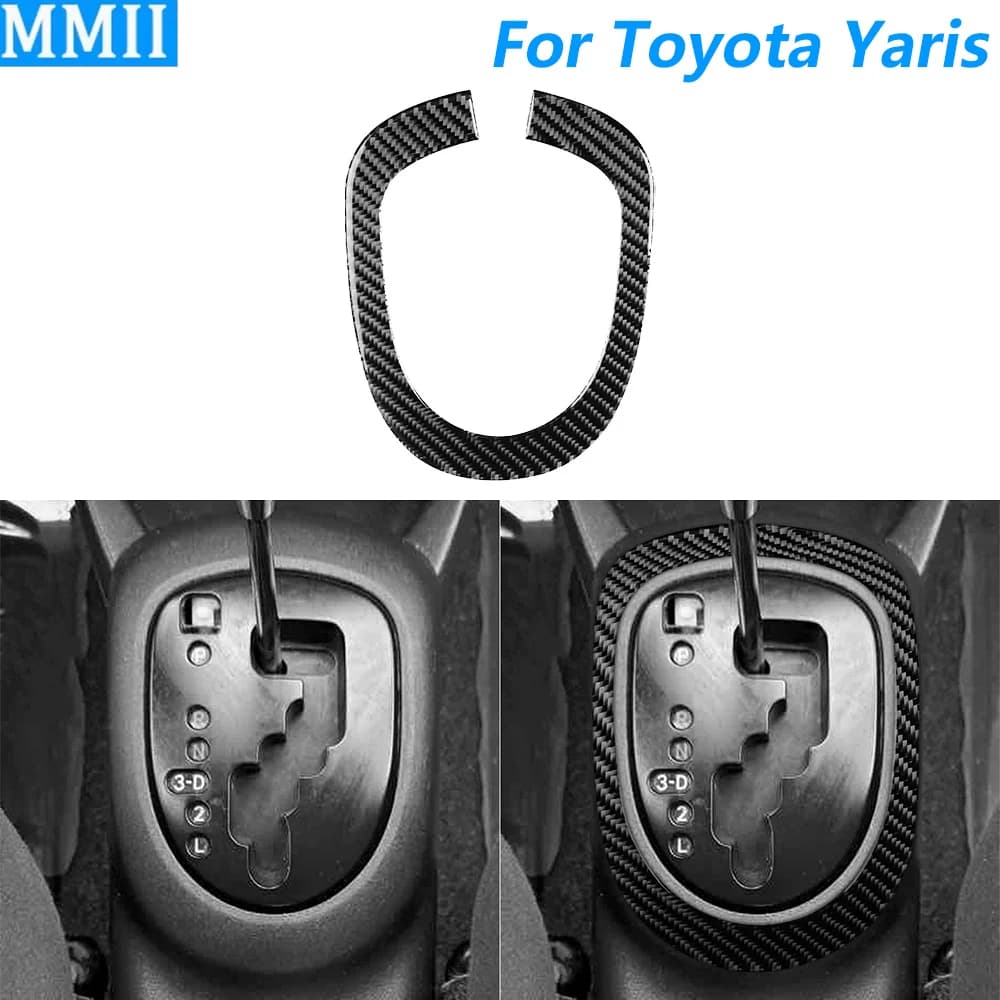 Per Toyota Yaris 2006-2011, Copertura in Fibra di Carbonio per Pannello Laterale del Cruscotto Centrale, Accessori Auto, Decorazione Adesiva