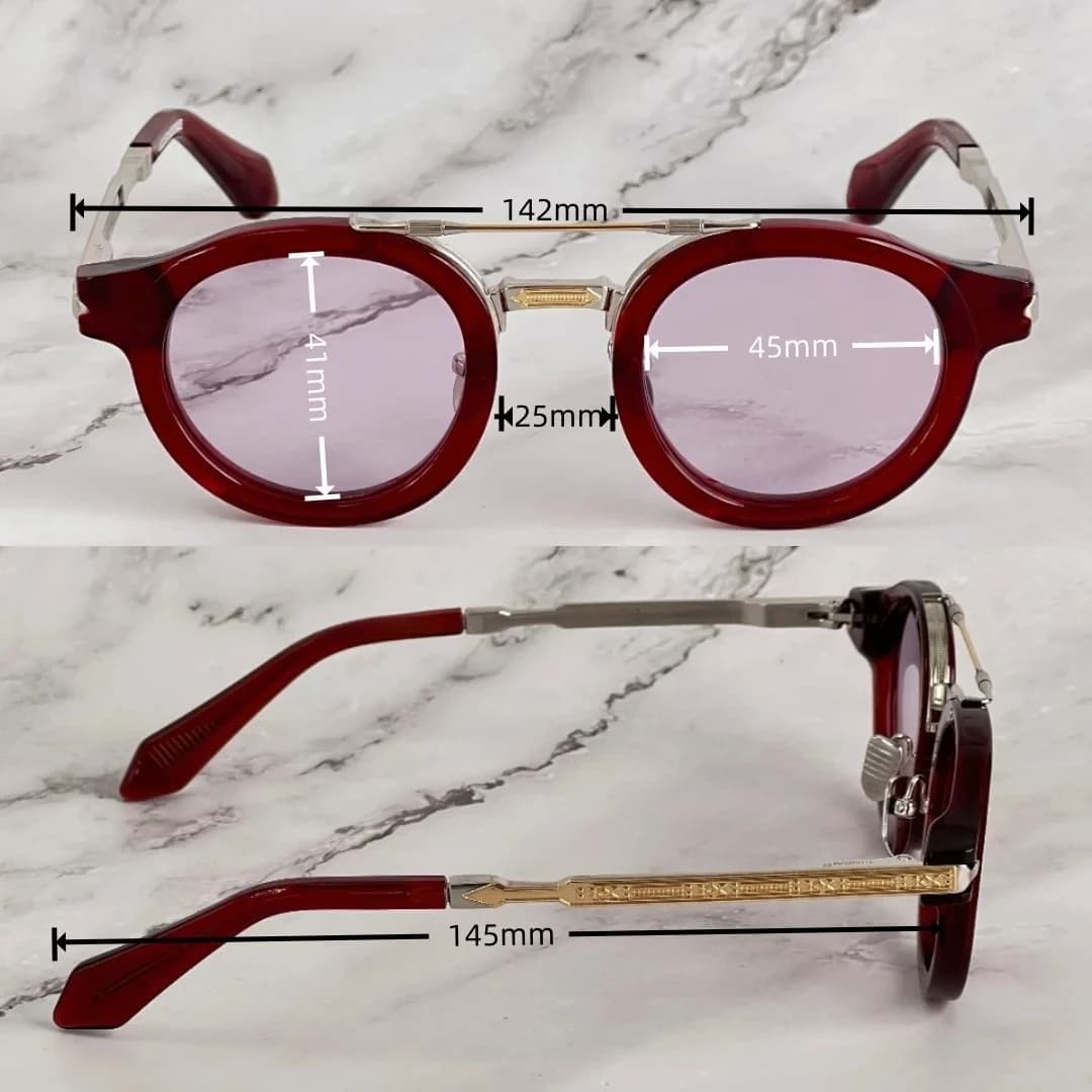 2026 New Retro Round Sunglasses Unisex Acetate Handcrafted Luxury UV400 Classic Eyewear with Case