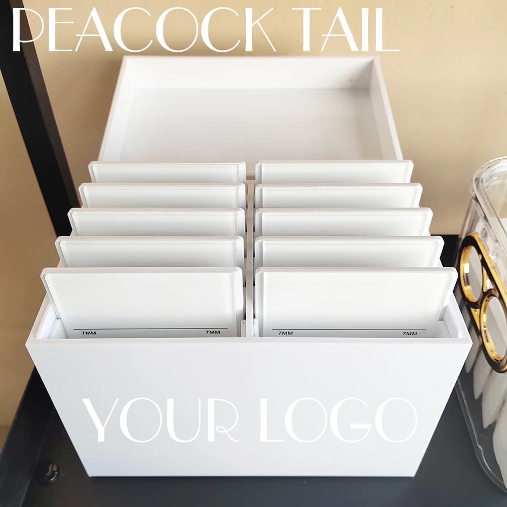 If you need Print logo, please must payment product fee in here. Eyelashes Organizer Box white