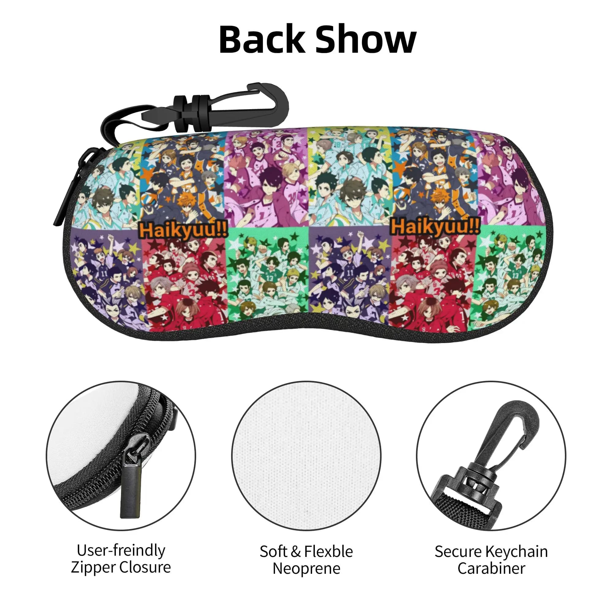Hinata Haikyuu Tetsuro Kuroo Sunglasses Soft Case Neoprene Zipper Toru Oikawa Shell Eyeglass Case Protective Box For Glasses