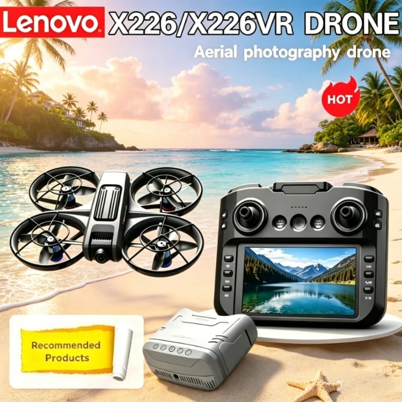 Drone Lenovo X226/X226VR 8K Professionale, Elicottero Telecomandato, Drone RC 4K con Schermo, Quadricottero, Giocattolo Regalo per Bambini