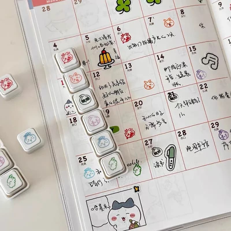 Agenda Anime Chiikawa Usagi, Quaderno con Pagine Interne a Colori, Pianificatore Mensile e Settimanale per Studenti, Regalo Kawaii per Uso Quotidiano 2026