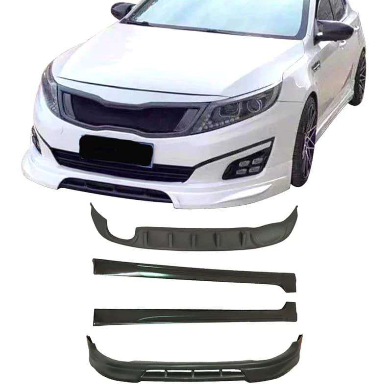 For KIA K5 2011 2012 2013 Front Lip Rear Lip Side Skirts Diffuser Lip Car Body Kits ABS Material Exterior Parts