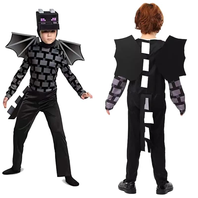 Gioco costume da spettacolo per bambini la mia tuta 3D costume da gioco di ruolo mondialeCostume da ragazzo di Halloween della mia del drago tuta da festa s