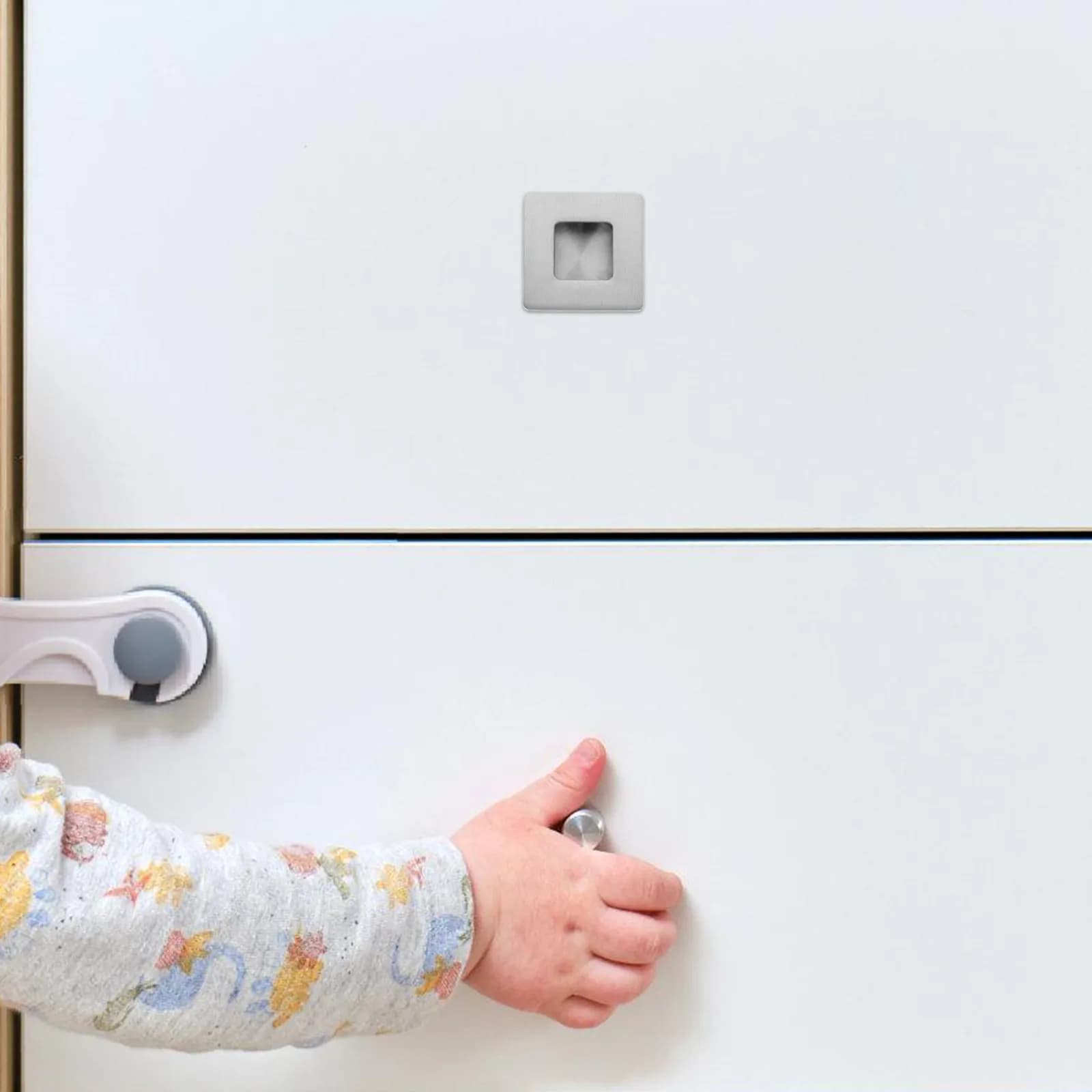 2 Pezzi Maniglie per Porte in Acciaio Inossidabile Antiruggine, Maniglie a Scomparsa per Cassetti, Stile Minimalista, per Armadietti, Bagno, Guardaroba, Credenze