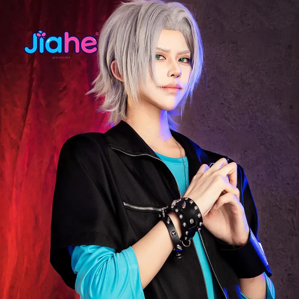 Gokudera Hayato Anime Hitman Reborn! Cosplay Costume Men women fashion suit jacket pants belt T-shirt Halloween party uniform