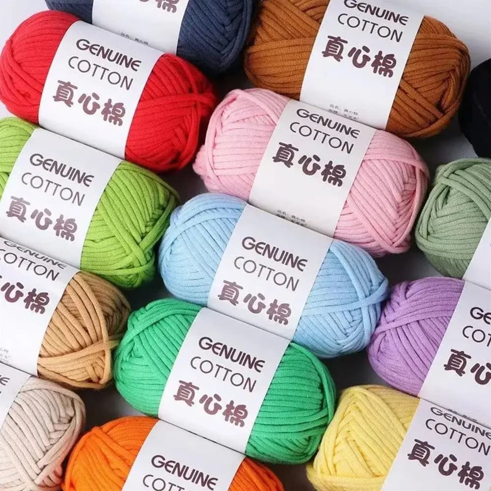 50g Filato di cotone Principiante Filato all'uncinetto Filato di cotone facile da usare per lavorare a mano Tessitura Sciarpe fai da te Coperte Cappello Vestiti