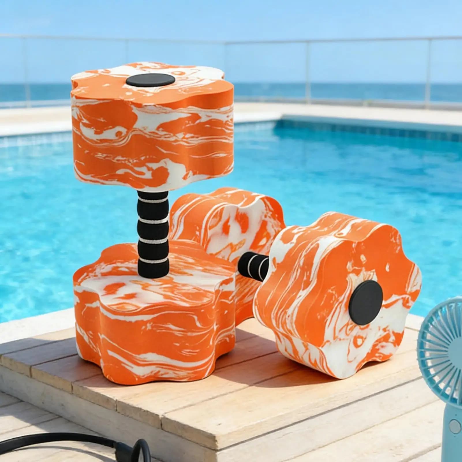 EVA Aquatic Manubris for Exercises in Swimming Pool, Fitness Equipment for Workout at Home and in Gym for Women
