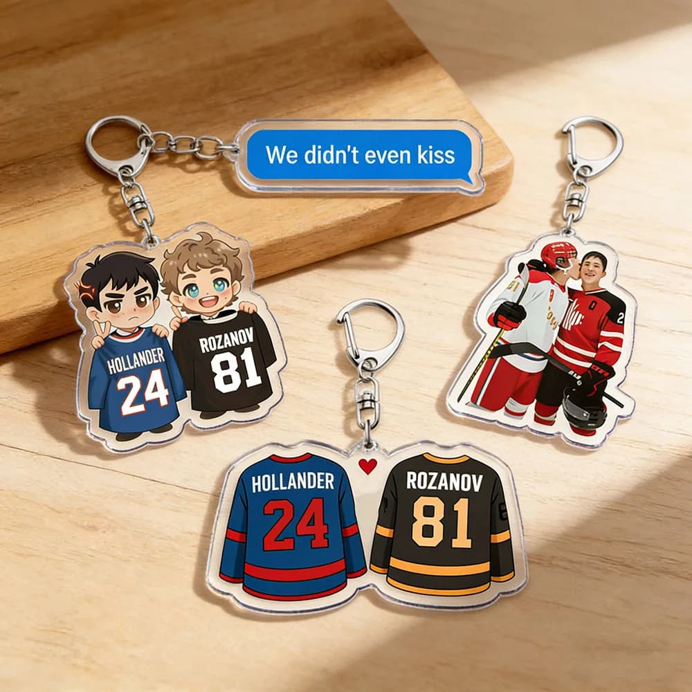 Rivaleria riscaldata Ilya & Shane Portachiavi Accessori Borsa Charms Shane Hollander Ilya Rozanov LGBT Lovers Portachiavi in acrilico