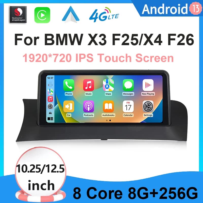 NUOVO ID8 Snapdragon Android 13 Car Multimedia Carplay Auto Per BMW X3 F25 X4 F26 Intellgent Automotive Monitor di Navigazione GPS 4G