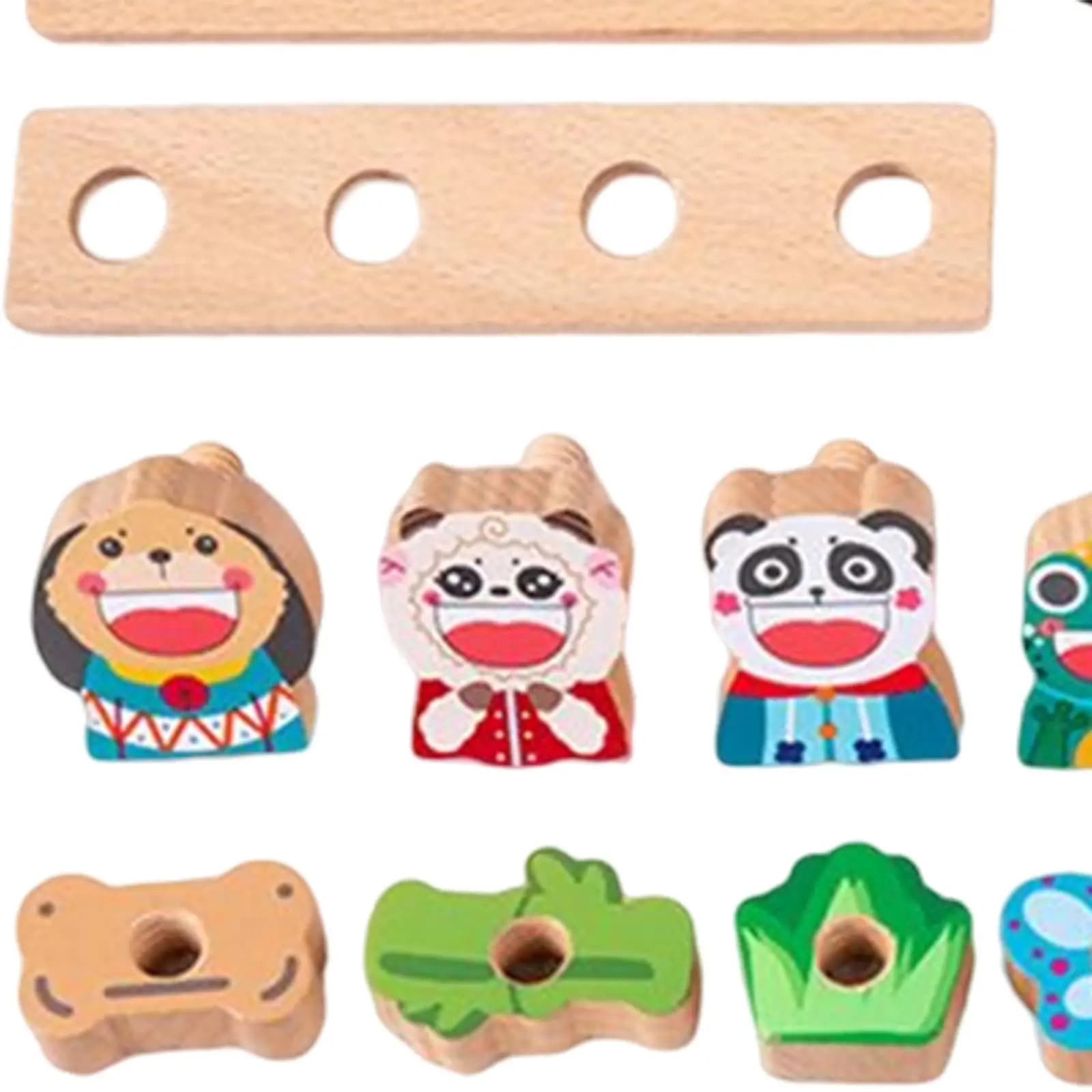 Wooden Screw Nut Toy Screw Building Construction Set Color Recognition for Girl