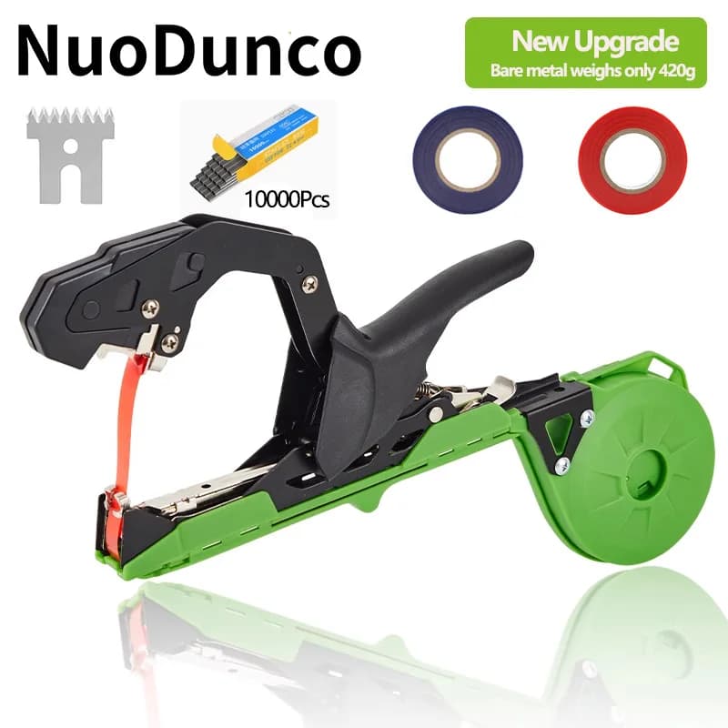 Legatrice manuale da giardino Attrezzi da giardino leggeri Attrezzi da nastro per piante per verdure Uva Pomodori con nastro e punti metallici