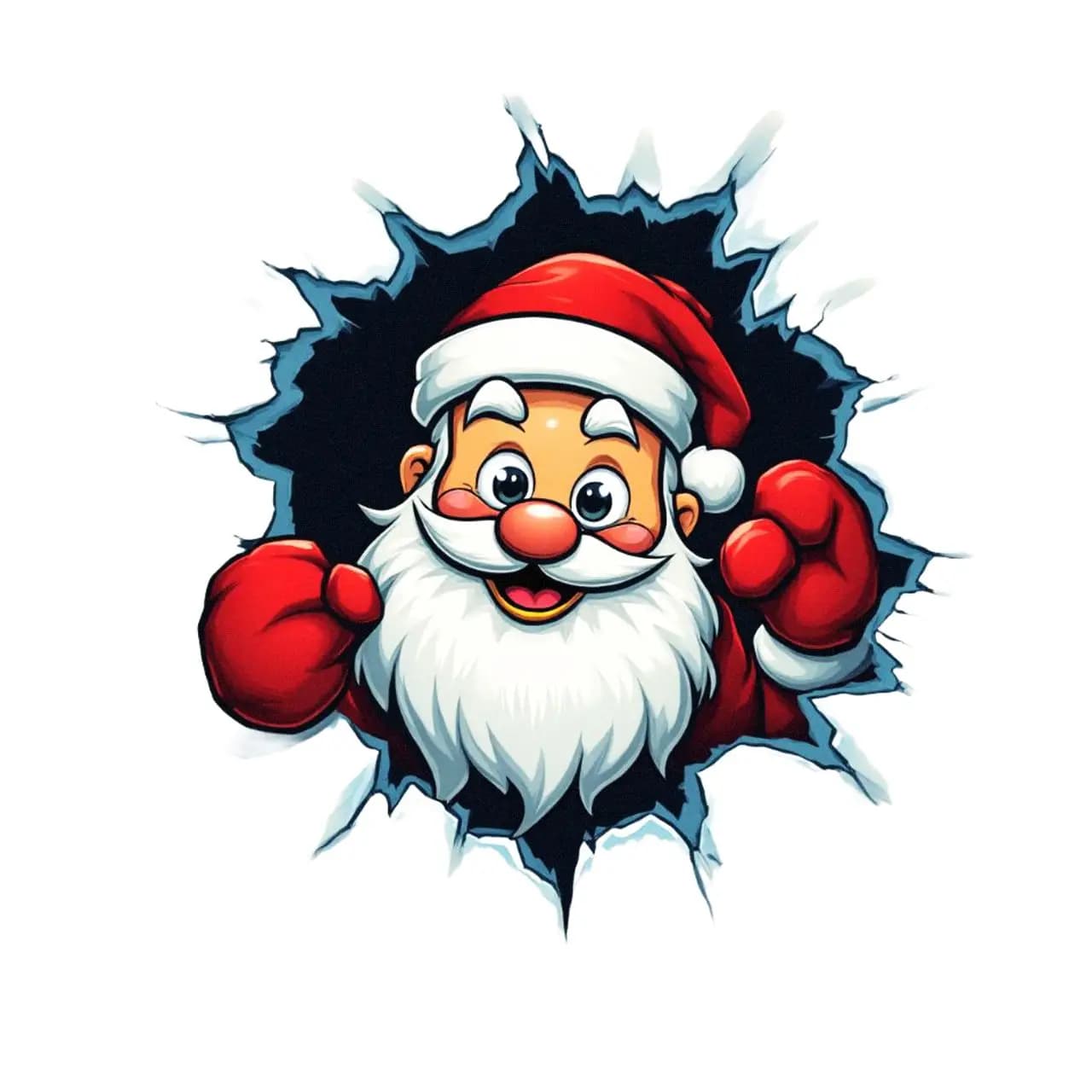 1Pc Peeking Santa Car Sticker,Christmas Hat Red Gloves Design,Easy Apply for Car,Motorcycle,Laptop,Tablet,Fridge,Holiday Decor