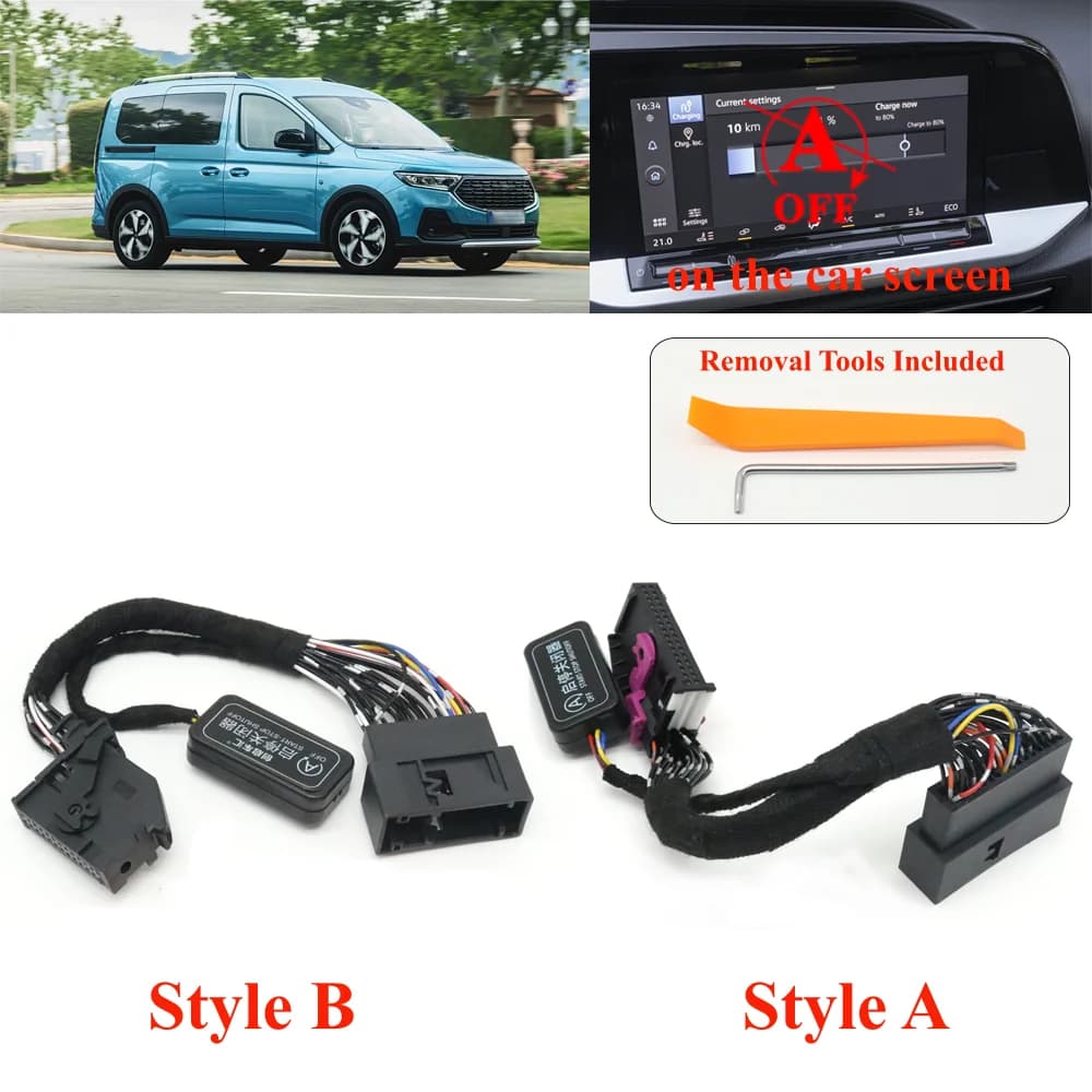 Dispositivo Eliminatore/Disattivatore Auto Start-Stop Motore per Ford Tourneo Connect MK3 2022-2025 - Cavo e Connettore