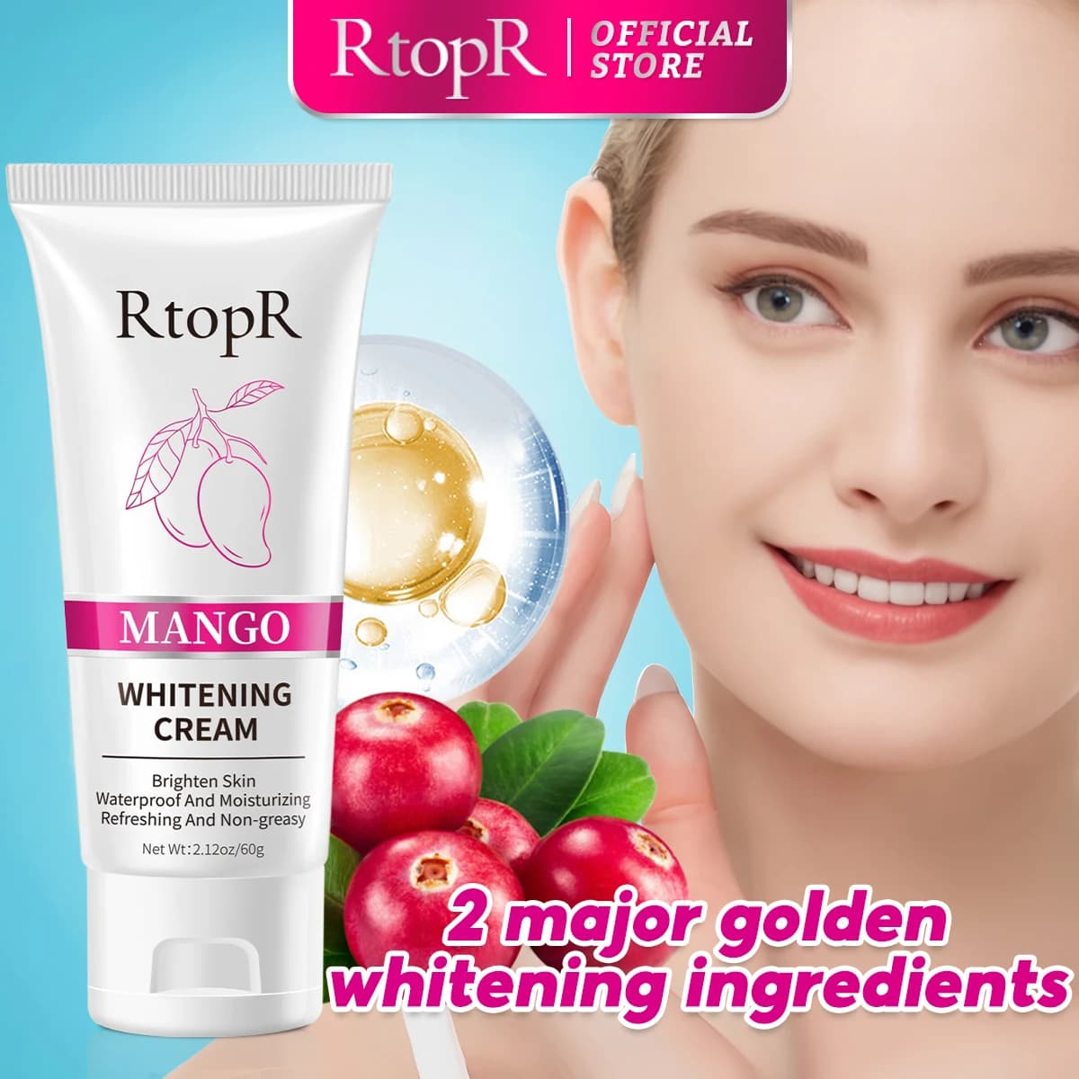 RtopR whitening cream No-makeup face cream body No-makeup moisturizing whitening cream no trick required require whitening