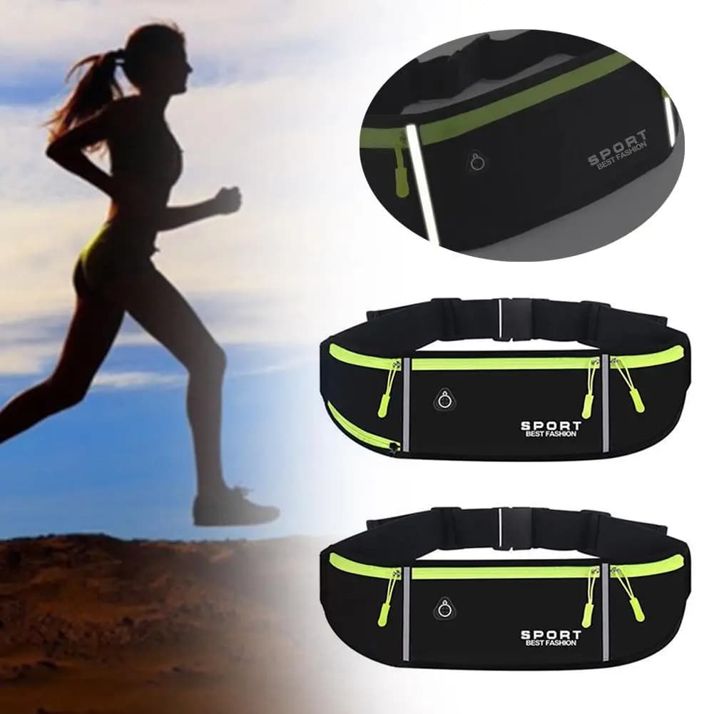 Waterproof Running Belt with Pocket for hydration and Phone Support - Stagnated Marathon Fitness Waist for Essential Items for Phone Keys,