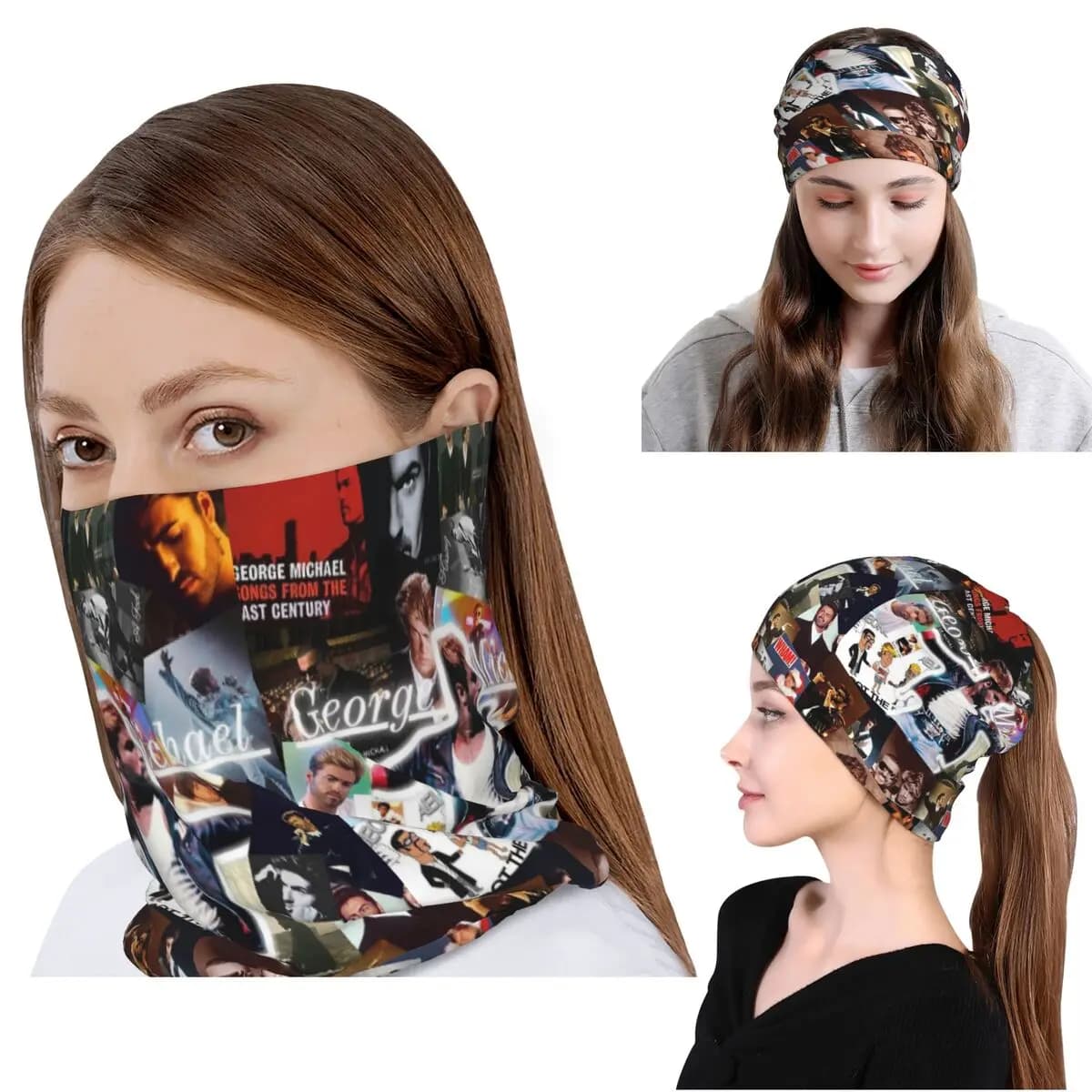 George Michael Bandana Copricollo Maschera Sciarpa Fascia per la testa calda Cappello per uomo donna adulto lavabile